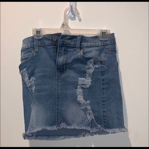 Denim jean skirt